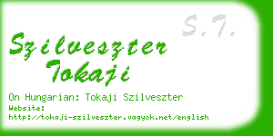 szilveszter tokaji business card